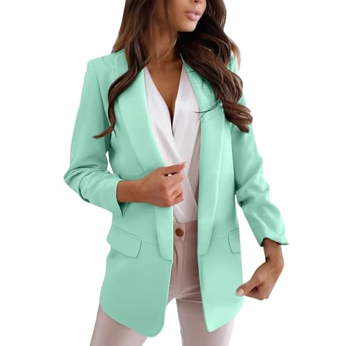 Blazer Damen Elegant Frühlings Kurz Mantel Jacke Mit Doppelter Seitentasche Elegant Langarm Blazer Anzug für Damen Blazer Damen Elegant Frühlings Kurz Mantel Jacke Mit Doppelter Seitentasche Elegant Langarm Blazer Anzug für Damen von Generisch