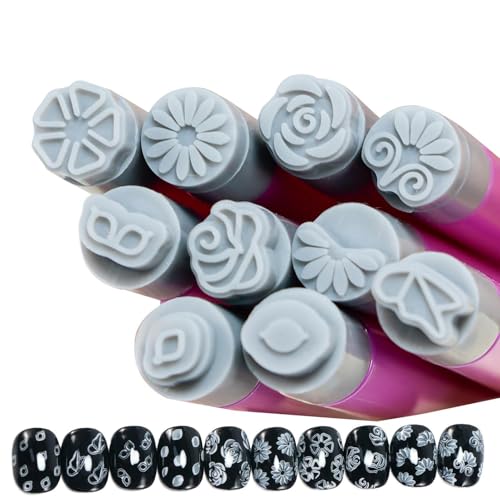 Blumenstempelstift für Nail Arts – Stempel-Set für Nägel mit Schmetterlingen und Blumen, 10 Modelle | Nail Arts Punktier-Werkzeuge für Nagel-Graffiti, Nagelstempel-Werkzeug Blumenstempelstift für Nail Arts – Stempel-Set für Nägel mit Schmetterlingen und Blumen, 10 Modelle | Nail Arts Punktier-Werkzeuge für Nagel-Graffiti, Nagelstempel-Werkzeug von Generisch