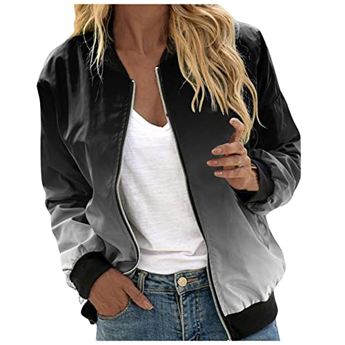 Bomberjacke Damen Blouson Sommerjacke Leichte Reißverschluss Sweatjacke Kurz Pilotenjacke Einfarbig Jacke Dünne Langarm Übergangsjacke College Jacket Mädchen Fliegerjacke Damenjacke Wanderjacke Bomberjacke Damen Blouson Sommerjacke Leichte Reißverschluss Sweatjacke Kurz Pilotenjacke Einfarbig Jacke Dünne Langarm Übergangsjacke College Jacket Mädchen Fliegerjacke Damenjacke Wanderjacke von Generisch