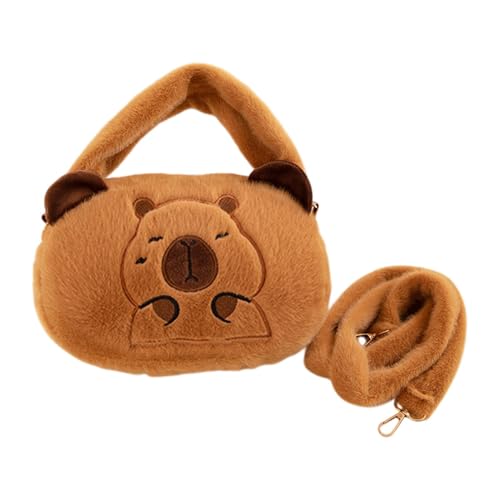 Capybara Plüschtasche, Plüsch Umhängetasche,Cartoon Capybaras Einkaufstasche Plüschtier Umhängetasche - Plüsch-Handtaschen, weiche Stofftier-Tasche für Handy-Geldbörsenkarten Capybara Plüschtasche, Plüsch Umhängetasche,Cartoon Capybaras Einkaufstasche Plüschtier Umhängetasche - Plüsch-Handtaschen, weiche Stofftier-Tasche für Handy-Geldbörsenkarten von Generisch