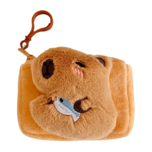 Capybara Süße Geldbörse | Capybara Münzbörse | Niedliche lustige Capybara weiche Plüsch-Geldbörse | Geldbörsenanhänger | Schlüsselanhänger Halter Clip | Capybara Stofftasche für den täglichen Capybara Süße Geldbörse | Capybara Münzbörse | Niedliche lustige Capybara weiche Plüsch-Geldbörse | Geldbörsenanhänger | Schlüsselanhänger Halter Clip | Capybara Stofftasche für den täglichen von Generisch