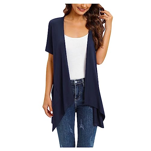 Cardigan Damen Sommer Leicht | Strickjacken Für Damen Kurzarm | Sommerjacke Leicht Große Größen Damenjacken Elegant Bluse Unregelmäßige Übergangsjacke Einfarbig Dünne Jacke Strand Sommer Kimono Cardigan Damen Sommer Leicht | Strickjacken Für Damen Kurzarm | Sommerjacke Leicht Große Größen Damenjacken Elegant Bluse Unregelmäßige Übergangsjacke Einfarbig Dünne Jacke Strand Sommer Kimono von Generisch