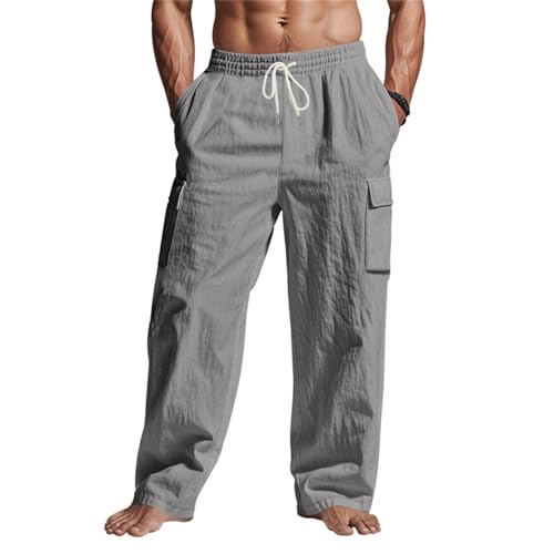 Cargohose Herren Stretch Leicht,Leinenhose Herren Sommer Arbeitshose Stilvolle Freizeithose Leichte Luftige Outdoorhose Verschleißfestem Trekkinghose Elastische Taille Mit Taschen Fitnesshose Cargohose Herren Stretch Leicht,Leinenhose Herren Sommer Arbeitshose Stilvolle Freizeithose Leichte Luftige Outdoorhose Verschleißfestem Trekkinghose Elastische Taille Mit Taschen Fitnesshose von Generisch