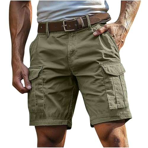 Cargoshorts Herren Kurze Hosen mit Reißverschluss und Knopf Mehrere Taschen Männer Einfarbig Sommer Shorts Klassische geschnittene Sportshorts Outdoorhose Cargoshorts Herren Kurze Hosen mit Reißverschluss und Knopf Mehrere Taschen Männer Einfarbig Sommer Shorts Klassische geschnittene Sportshorts Outdoorhose von Generisch