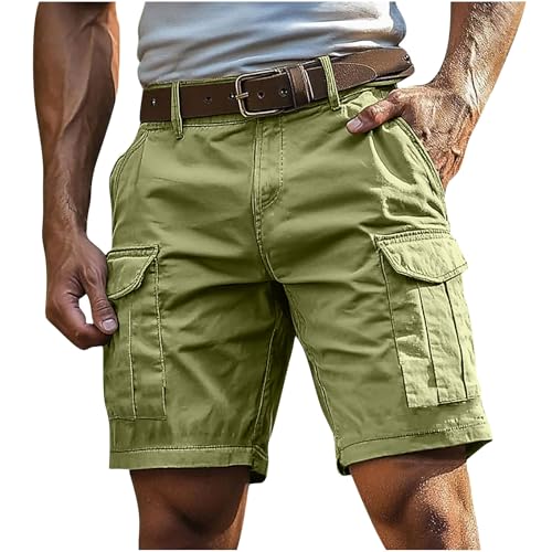 Cargoshorts Herren Kurze Hosen mit Reißverschluss und Knopf Mehrere Taschen Männer Einfarbig Sommer Shorts Klassische geschnittene Sportshorts Outdoorhose Cargoshorts Herren Kurze Hosen mit Reißverschluss und Knopf Mehrere Taschen Männer Einfarbig Sommer Shorts Klassische geschnittene Sportshorts Outdoorhose von Generisch