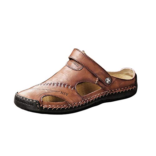 Clogs & Pantoletten Für Herren Leder Hohl Sandaletten Slip-On Sandalen Geschlossen Slipper Rutschfest Trekkingsandalen Bohemian Römersandalen Atmungsaktiv Wandersandalen Leicht Sportsandalen Clogs & Pantoletten Für Herren Leder Hohl Sandaletten Slip-On Sandalen Geschlossen Slipper Rutschfest Trekkingsandalen Bohemian Römersandalen Atmungsaktiv Wandersandalen Leicht Sportsandalen von Generisch