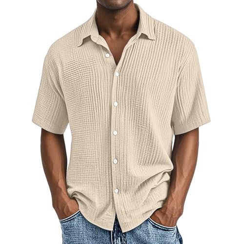 Countdown: Nur Noch X Stunden Leinenhemd Herren Kurzarm Musselin Leinen Hemden Button Down Sommerhemd Casual Freizeithemd mit Brusttasche Bequem Atmungsaktiv Strandhemd Urlaub Leinenshirt Beige,Xl Countdown: Nur Noch X Stunden Leinenhemd Herren Kurzarm Musselin Leinen Hemden Button Down Sommerhemd Casual Freizeithemd mit Brusttasche Bequem Atmungsaktiv Strandhemd Urlaub Leinenshirt Beige,Xl von Generisch