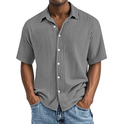 Countdown: Nur Noch X Stunden Leinenhemd Herren Kurzarm Musselin Leinen Hemden Button Down Sommerhemd Casual Freizeithemd mit Brusttasche Bequem Atmungsaktiv Strandhemd Urlaub Leinenshirt Grey,Xxl Countdown: Nur Noch X Stunden Leinenhemd Herren Kurzarm Musselin Leinen Hemden Button Down Sommerhemd Casual Freizeithemd mit Brusttasche Bequem Atmungsaktiv Strandhemd Urlaub Leinenshirt Grey,Xxl von Generisch