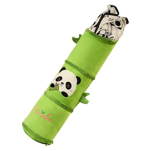 Cute Panda Travel Set | Panda Travel Sleeping Set | Panda Pillow Blanket | 2 in 1 Plush Pillow Blanket Compact Travel Cushion Portable Neck Pillow Cute Travel Pillow Lightweight Blanket for Travel von Generisch