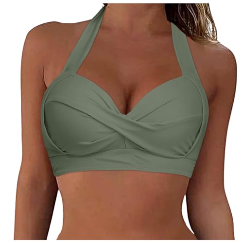 Damen Bikini Oberteil Große Brüste Push Up Bikini Top Gepolstert Swimsuit Sexy V-Ausschnitt Wickeloptik Sport Bra Crossover Badeanzug Top Padded Bikini Swim Oberteil Sommer Rückenfrei Strandmode Damen Bikini Oberteil Große Brüste Push Up Bikini Top Gepolstert Swimsuit Sexy V-Ausschnitt Wickeloptik Sport Bra Crossover Badeanzug Top Padded Bikini Swim Oberteil Sommer Rückenfrei Strandmode von Generisch