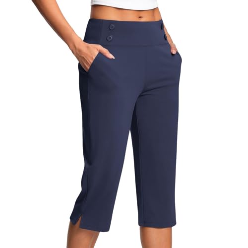 Damen Caprihose Baumwolle Yoga Capri Casual Lounge Hose Weites Bein Workout Sporthose Jogginghose Mit Taschen Cargohose Damen Kurz 3/4 Yoga Spezifisch Damen Caprihose Baumwolle Yoga Capri Casual Lounge Hose Weites Bein Workout Sporthose Jogginghose Mit Taschen Cargohose Damen Kurz 3/4 Yoga Spezifisch von Generisch