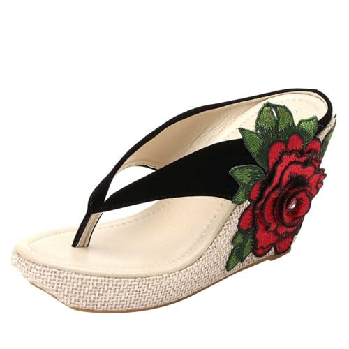 Damen-Flip-Flops und Pool-Slides, bequeme Sandalen für Damen, britische Strandsandalen, Sommerhausschuhe, Damen-Slipper für den Sommer, Schwarz , 37.5 EU Damen-Flip-Flops und Pool-Slides, bequeme Sandalen für Damen, britische Strandsandalen, Sommerhausschuhe, Damen-Slipper für den Sommer, Schwarz , 37.5 EU von Generisch