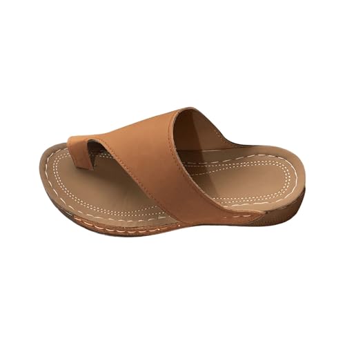 Damen-Hausschuhe, Größe 40, Farbe, Strand, Freizeit, bequem, römisch, einfache Steigung mit dicker Unterseite, Hausschuhe für Damen, Größe 39, braun, 39.5 EU Damen-Hausschuhe, Größe 40, Farbe, Strand, Freizeit, bequem, römisch, einfache Steigung mit dicker Unterseite, Hausschuhe für Damen, Größe 39, braun, 39.5 EU von Generisch