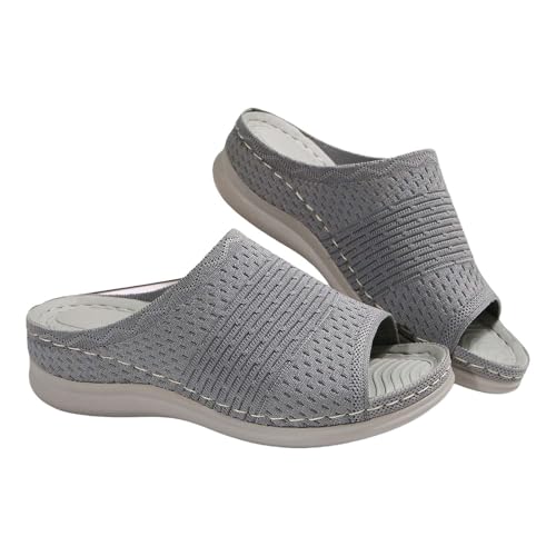 Damen-Hausschuhe, Slipper, hohl, leger, abgeschrägter Boden, Schuhe, Sandalen, Duschschieber, grau, 39 EU Damen-Hausschuhe, Slipper, hohl, leger, abgeschrägter Boden, Schuhe, Sandalen, Duschschieber, grau, 39 EU von Generisch