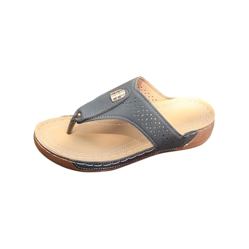Damen-Hausschuhe, Sommerschuhe, Sommerschuhe für Damen, Sandalen, Slipper, Strandschuhe, Barfuß, Damen-Sandalen, breite Passform, grau, 37 EU Damen-Hausschuhe, Sommerschuhe, Sommerschuhe für Damen, Sandalen, Slipper, Strandschuhe, Barfuß, Damen-Sandalen, breite Passform, grau, 37 EU von Generisch