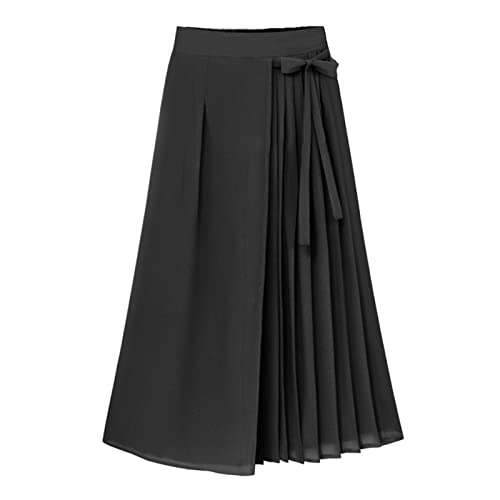 Damen Hosen Damen-Plisseehose Chiffon, große Größe, elastische Taille, Freizeithose, Hosenrock Hosen Elegant Festlich mit Bluse für Geschäftsessen Formelle Abendessen Hochzeiten (Black, XXXL) Damen Hosen Damen-Plisseehose Chiffon, große Größe, elastische Taille, Freizeithose, Hosenrock Hosen Elegant Festlich mit Bluse für Geschäftsessen Formelle Abendessen Hochzeiten (Black, XXXL) von Generisch