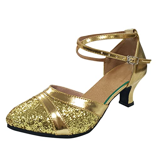 Damen Latein Tanzschuhe Ballsaal, Plateau Hochzeit Standard Geschlossener Glitzer Sandale Cha-Cha Absatz Tanzen Performance Tango Tanzschuhe Moderne Party Professionelle Walzer Ballsaal Schuhe Damen Latein Tanzschuhe Ballsaal, Plateau Hochzeit Standard Geschlossener Glitzer Sandale Cha-Cha Absatz Tanzen Performance Tango Tanzschuhe Moderne Party Professionelle Walzer Ballsaal Schuhe von Generisch