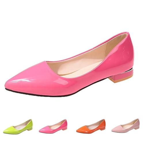Damen-Pumps mit niedrigem Absatz, klobiger Absatz, Lederschuhe, leicht, Mokassin, Loafer, Arbeit, Büro, elegante Business-Schuhe, spitzer Zehenbereich, niedriger Block, Loafer, Hochzeit, Party, grün Damen-Pumps mit niedrigem Absatz, klobiger Absatz, Lederschuhe, leicht, Mokassin, Loafer, Arbeit, Büro, elegante Business-Schuhe, spitzer Zehenbereich, niedriger Block, Loafer, Hochzeit, Party, grün von Generisch