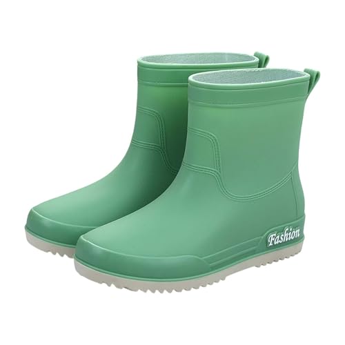 Damen Regen Slip Freizeitschuhe Kurze Stiefeletten Outdoor Mode Damen Freizeitschuhe Frauen Flowe Regen Stiefel, grün, 37.5 EU Damen Regen Slip Freizeitschuhe Kurze Stiefeletten Outdoor Mode Damen Freizeitschuhe Frauen Flowe Regen Stiefel, grün, 37.5 EU von Generisch