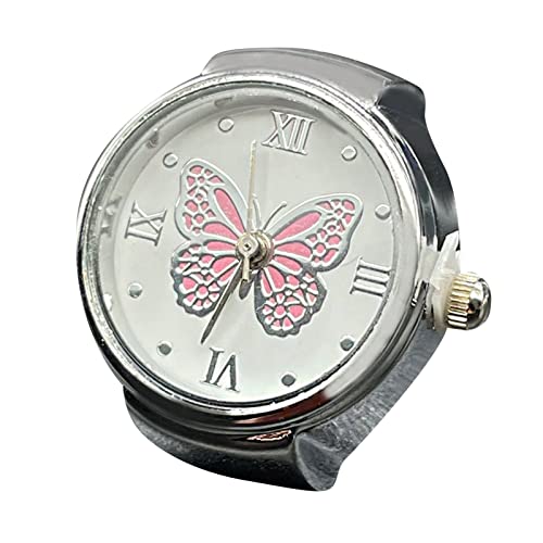 Damen-Ringe, echter Uhrenring zum Ablesen der Uhrzeit, Vintage-Uhr-Ring, rund, klobiger Ring, verstellbarer Ring, modische Uhr, Schmuck, Geburtstagsgeschenke für Sie, Einheitsgröße, Metall, Kein Damen-Ringe, echter Uhrenring zum Ablesen der Uhrzeit, Vintage-Uhr-Ring, rund, klobiger Ring, verstellbarer Ring, modische Uhr, Schmuck, Geburtstagsgeschenke für Sie, Einheitsgröße, Metall, Kein von Generisch