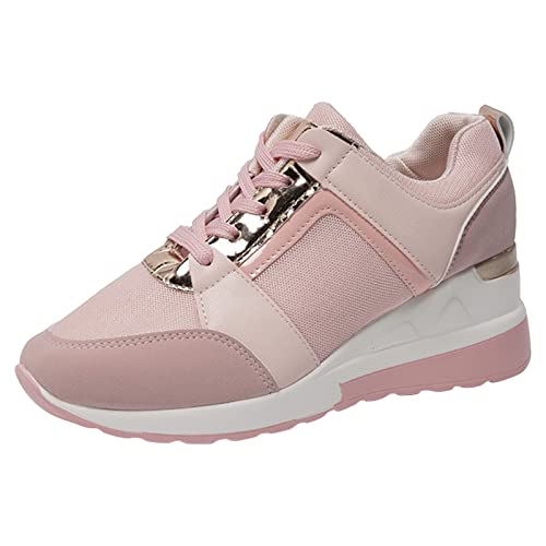 Damen-Sneaker mit Keilabsatz, leicht, bequem, weich, gepolstert, Schnürschuhe, Mech, stilvoll, lässig, atmungsaktiv, geschlossene Zehen, Drive-Schuhe, breite Passform, rutschfeste Gummisohle Damen-Sneaker mit Keilabsatz, leicht, bequem, weich, gepolstert, Schnürschuhe, Mech, stilvoll, lässig, atmungsaktiv, geschlossene Zehen, Drive-Schuhe, breite Passform, rutschfeste Gummisohle von Generisch
