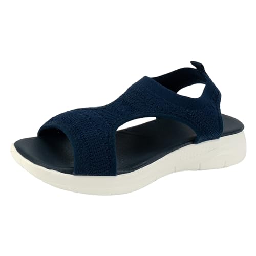 Damen Sommer Breite Füße Schuhe - Bequem Waschbare Slingback Wandern Slides Sandals Outdoor Wassersandalen Casual Strick Plateau Sommerschuhe Frauen Strandsandalen mit offener Spitze Damen Sommer Breite Füße Schuhe - Bequem Waschbare Slingback Wandern Slides Sandals Outdoor Wassersandalen Casual Strick Plateau Sommerschuhe Frauen Strandsandalen mit offener Spitze von Generisch
