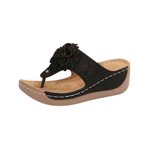 Damen-Sommer-Hausschuhe mit offenem Zehenbereich, atmungsaktiv, hohl, bequem, Freizeit, Slope mit Clip-Toe, Bad-Hausschuhe für Frauen und Bademantel, Frottee, Schwarz , 38 EU Damen-Sommer-Hausschuhe mit offenem Zehenbereich, atmungsaktiv, hohl, bequem, Freizeit, Slope mit Clip-Toe, Bad-Hausschuhe für Frauen und Bademantel, Frottee, Schwarz , 38 EU von Generisch