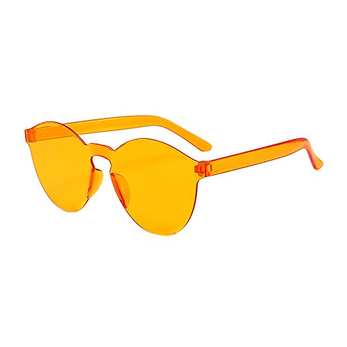 Damen-Sonnenbrille, kompatibel mit polarisierten Sonnenbrillen, für Damen und Herren, modisch, transparent, Retro-Sonnenbrille, rahmenlose Brillen, Packung mit, Orange, Einheitsgröße Damen-Sonnenbrille, kompatibel mit polarisierten Sonnenbrillen, für Damen und Herren, modisch, transparent, Retro-Sonnenbrille, rahmenlose Brillen, Packung mit, Orange, Einheitsgröße von Generisch