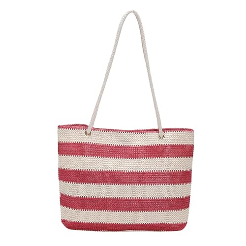 Damen Strand Weben Umhängetasche Damen Trendy Sommer Handtasche Süße Umhängetasche, hot pink, Einheitsgröße Damen Strand Weben Umhängetasche Damen Trendy Sommer Handtasche Süße Umhängetasche, hot pink, Einheitsgröße von Generisch