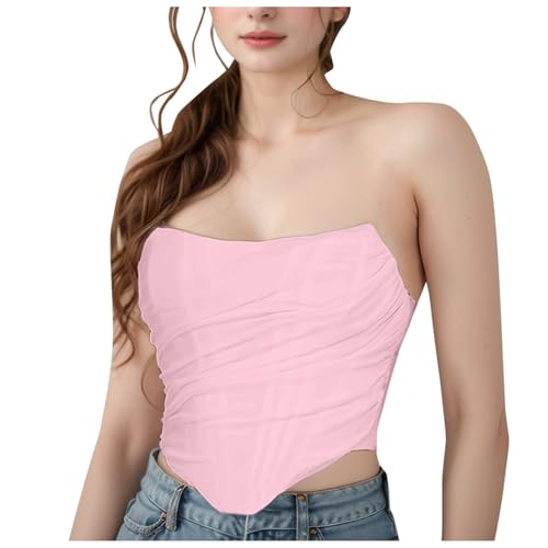 Damen Tube Top Summer Tops Y2k Oberteile Enge Streetwear Sexy Spring Outfits Women Schulterfreies Oberteil Cute Tank Trägerloses Basic Schulterfrei Sommer Crop Shirts Party Casual Schmale Passform Damen Tube Top Summer Tops Y2k Oberteile Enge Streetwear Sexy Spring Outfits Women Schulterfreies Oberteil Cute Tank Trägerloses Basic Schulterfrei Sommer Crop Shirts Party Casual Schmale Passform von Generisch
