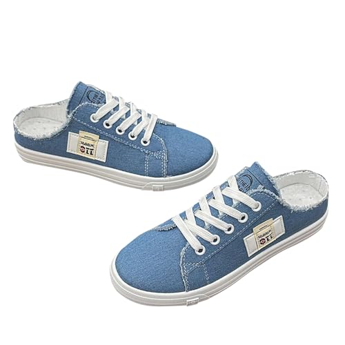 Damen-Turnschuhe aus Segeltuch, leicht, atmungsaktiv, niedrig, rückenfrei, Schnürschuhe, flache Schuhe, Fitnessstudio, Sport, Sneaker, bequeme Wanderschuhe, Segeltuch, Turnschuh für den täglichen Damen-Turnschuhe aus Segeltuch, leicht, atmungsaktiv, niedrig, rückenfrei, Schnürschuhe, flache Schuhe, Fitnessstudio, Sport, Sneaker, bequeme Wanderschuhe, Segeltuch, Turnschuh für den täglichen von Generisch