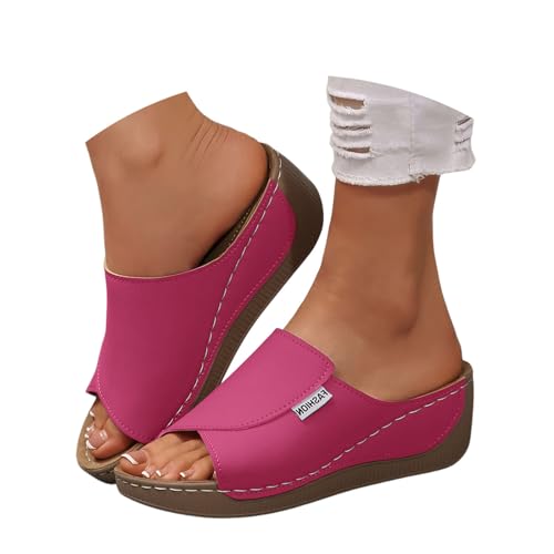 Damen Wandel-Sandalen 2025 mit Fußgewölbestütze - Bequem Orthopädischer Keil, Atmungsaktive Schlupf Sommerschuhe, Weite H Offene Zehen Plateausohle Damen Wandel-Sandalen 2025 mit Fußgewölbestütze - Bequem Orthopädischer Keil, Atmungsaktive Schlupf Sommerschuhe, Weite H Offene Zehen Plateausohle von Generisch
