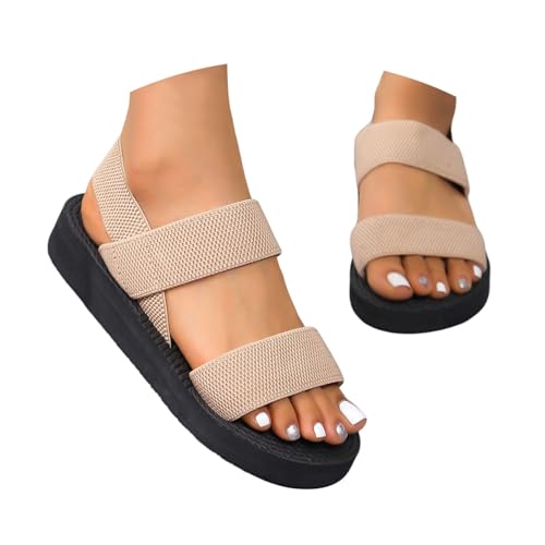 Damen schuhe sommer Sandalen damen Sommer Flache Offene Schuhe Schicke Bequem Latschen Breite Füße Sommerschuhe Sandaletten mit Elastischen Riemen Outdoor Sport Plateau Sandals für Freizeit Alltag Damen schuhe sommer Sandalen damen Sommer Flache Offene Schuhe Schicke Bequem Latschen Breite Füße Sommerschuhe Sandaletten mit Elastischen Riemen Outdoor Sport Plateau Sandals für Freizeit Alltag von Generisch