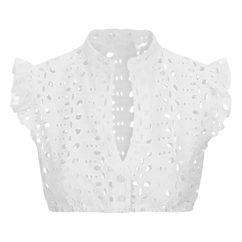 Dirndl Bluse Damen Kurzarm Baumwolle Trachten Trachtenbluse Weiß Flügelärmel dirndl Dirndlbluse Elegante Spitzenbluse Spitze Hollow Out Tracht bluse Trachtenmi Hochgeschlossen Oktoberfest Kostüm Dirndl Bluse Damen Kurzarm Baumwolle Trachten Trachtenbluse Weiß Flügelärmel dirndl Dirndlbluse Elegante Spitzenbluse Spitze Hollow Out Tracht bluse Trachtenmi Hochgeschlossen Oktoberfest Kostüm von Generisch