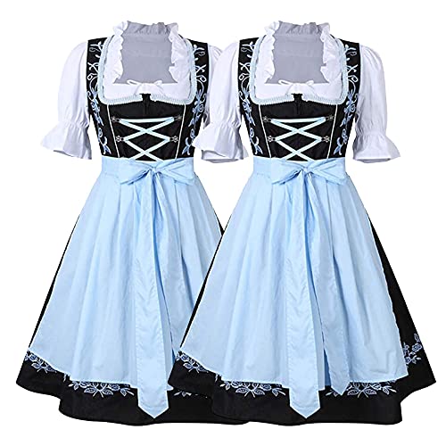 Dirndl Damen Trachtenkleid Dirndlkleid Dirndl Kleid Spitzen Trachtenkleid Damen Bayerische Mit Eckigem Ausschnitt Medieval Court Dress Temperament Maid Outfit Karneval Midi Trachtenkle von Generisch