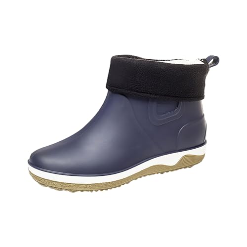 E Cold Boots Herren Regenslip Freizeitschuhe Kurz On Stiefel Wasser Knöchel Outdoor Mode Herren Freizeitschuhe Mode Stiefel, blau, 41 1/3 EU von Generisch