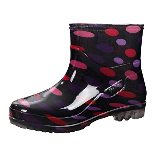 Erwachsene Garten Gummistiefel Damen Herren Kurz Gartenschuhe Mode Regenstiefel Schuhe Halbhoch Wasserdicht Weitschaft Sommer Rain Boots Gefüttert Schuhe Women Gummi Stiefel Braun EU 38 von Generisch