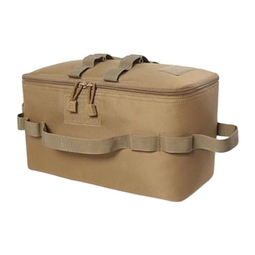 Faltbare Campingtasche, wasserabweisende Utensilientasche, tragbare Reiseausrüstung, 34 x 17 x 19 cm, zusammenklappbar, Outdoor-Camping-Organizer für Herd, Behälter, Topf, Kochgeschirr, Cremefarben, Faltbare Campingtasche, wasserabweisende Utensilientasche, tragbare Reiseausrüstung, 34 x 17 x 19 cm, zusammenklappbar, Outdoor-Camping-Organizer für Herd, Behälter, Topf, Kochgeschirr, Cremefarben, von Generisch