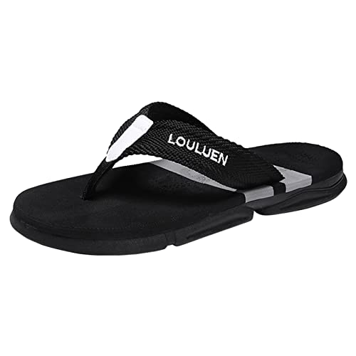 Flache Flip-Flops für Herren, Zehentrenner für Herren, Zehensteg, bequeme Hausschuhe, Sommer, Strand, Pool, Haus, drinnen und draußen, Schwarz , 39 EU Flache Flip-Flops für Herren, Zehentrenner für Herren, Zehensteg, bequeme Hausschuhe, Sommer, Strand, Pool, Haus, drinnen und draußen, Schwarz , 39 EU von Generisch