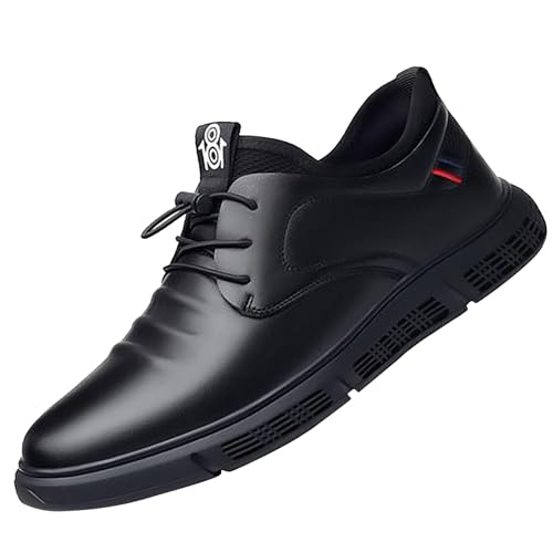 Flache Lederschuhe für Herren, formell, Business, mit Schnürsenkeln, Oxford-Schuh, stützend, gepolstertes Fußbett, Schuhwerk, spitzer Zehenbereich, Slipper, Pendler, Mokassins, flache Sohle Flache Lederschuhe für Herren, formell, Business, mit Schnürsenkeln, Oxford-Schuh, stützend, gepolstertes Fußbett, Schuhwerk, spitzer Zehenbereich, Slipper, Pendler, Mokassins, flache Sohle von Generisch