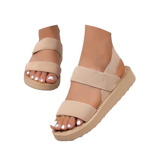 Flache Sandalen Damen Sommer 2025- Offene Schuhe Schicke Bequem Latschen Breite Füße Sommerschuhe Sandaletten mit Elastischen Riemen Outdoor Sport Plateau Sandals für Freizeit Alltag schuhe damen Flache Sandalen Damen Sommer 2025- Offene Schuhe Schicke Bequem Latschen Breite Füße Sommerschuhe Sandaletten mit Elastischen Riemen Outdoor Sport Plateau Sandals für Freizeit Alltag schuhe damen von Generisch