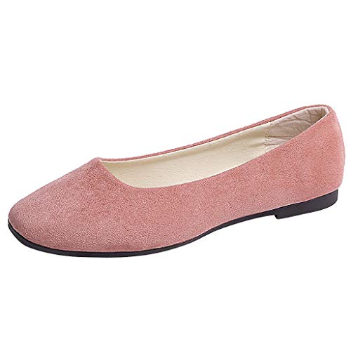 Flache Schlupfschuhe für Damen, Ballerinas, flache Schuhe, faule Schuhe, Arbeit, einzelne Sneaker, Bootsschuhe, Loafers, flache Freizeitschuhe, leicht, einzelne Arbeitsschuhe, Slipper, spitzer von Generisch