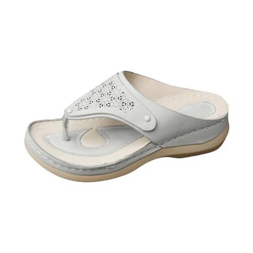 Flip-Flop-Hausschuhe für Damen, bequeme Sandalen für Damen, Sommerpantoffeln, Keilsandalen, Damen-Sandalen, Strandschuhe, Hausschuhe, Sommer, Damen-Sandalen, Gr, weiß, 38 EU Flip-Flop-Hausschuhe für Damen, bequeme Sandalen für Damen, Sommerpantoffeln, Keilsandalen, Damen-Sandalen, Strandschuhe, Hausschuhe, Sommer, Damen-Sandalen, Gr, weiß, 38 EU von Generisch