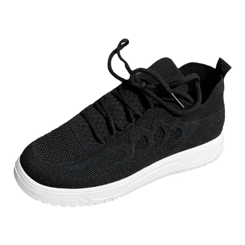 Freizeit Damen Schnürschuhe Reise Weiche Sohle Bequeme Schuhe Outdoor Mesh Runing Mode Sport Atmungsaktive Schuhe Outdoor Schuhe Damen Wasserdicht 40 (Black, 36) von Generisch