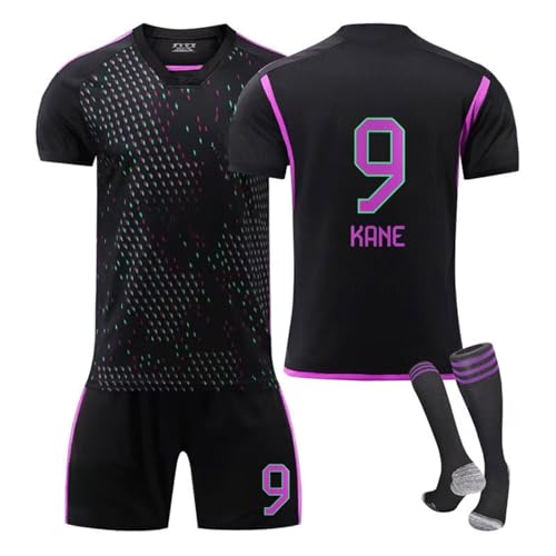 Fußbal Trikot Set, 23/24 Bayern Hause/Auswärts Fussball Trikot Set Kinder Erwachsene Fußballtrikot Kit Football Jerseys Trainingsanzug Soccer T-Shirt Shorts und Socken Anzug für Jungen Herren von Generisch