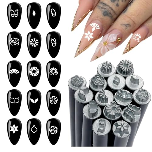 Gel Nagel Stempel | 15 Stück Nagelstift Set | Designwerkzeuge Mit Verschiedenen Mustern Doodles Kit Für Anfänger Mädchen Gel Nagel Stempel | 15 Stück Nagelstift Set | Designwerkzeuge Mit Verschiedenen Mustern Doodles Kit Für Anfänger Mädchen von Generisch