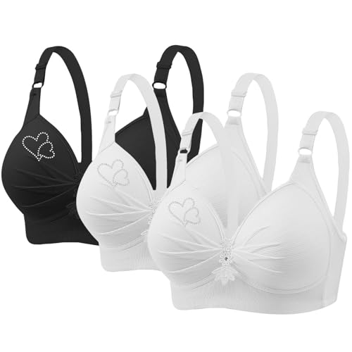 Generisch 2025 3er Pack BH Damen ohne Bügel Push Up Baumwolle BH Set,Frauen Sexy Starker Halt Große Brüste Klassische Angebote des Tages Heute Damen Damen unterwäsche Der Heutige Deal Generisch 2025 3er Pack BH Damen ohne Bügel Push Up Baumwolle BH Set,Frauen Sexy Starker Halt Große Brüste Klassische Angebote des Tages Heute Damen Damen unterwäsche Der Heutige Deal von Generisch