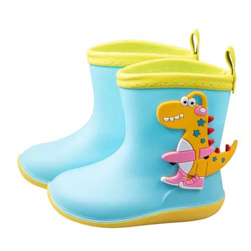 Generisch 3d Dinosaurier Muster Regenstiefel Unisex Kinder Kurze Gummistiefel Wasserdichte Rutschfeste Weiche Pvc Regenstiefel, Gummistiefel Waldtiere Aus Naturkautschuk von Generisch