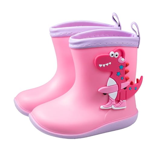 Generisch 3d Dinosaurier Muster Regenstiefel Unisex Kinder Kurze Gummistiefel Wasserdichte Rutschfeste Weiche Pvc Regenstiefel, Gummistiefel Waldtiere Aus Naturkautschuk von Generisch