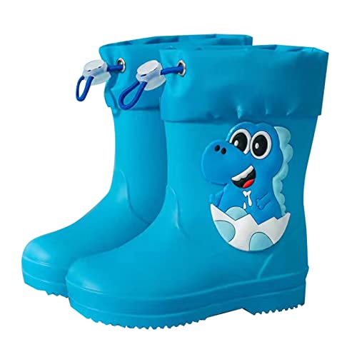 Generisch Baby Girl Boots Kinder Regenstiefel mit elastischem Mund, strukturierte Sohlen, rutschfeste, leichte, bequeme Regenschuhe für Grundschüler Schuhe 41 Herren (Blue, 25 Toddler) von Generisch